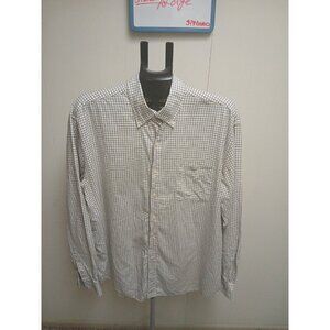 LYLE AND SCOTT Shirt Mens XL Button Up Plaid Long Sleeve Extra Large Blue White!